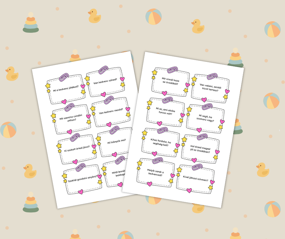 Beszokás kártyák – előnézet