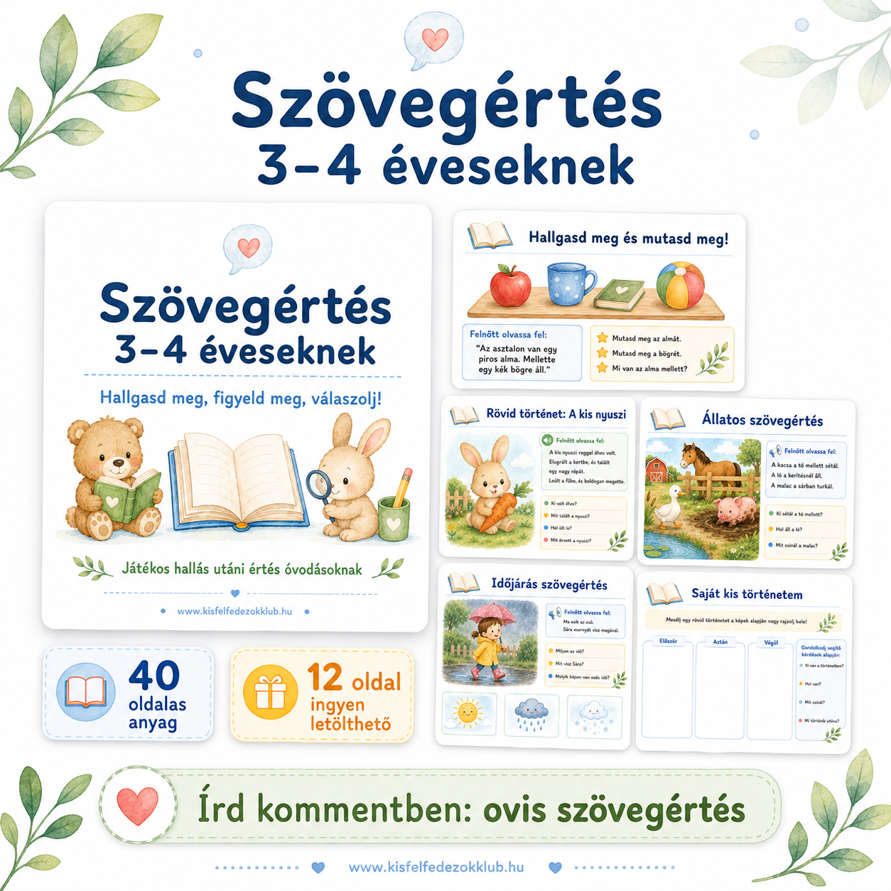 Ovis szövegértés 40 oldal