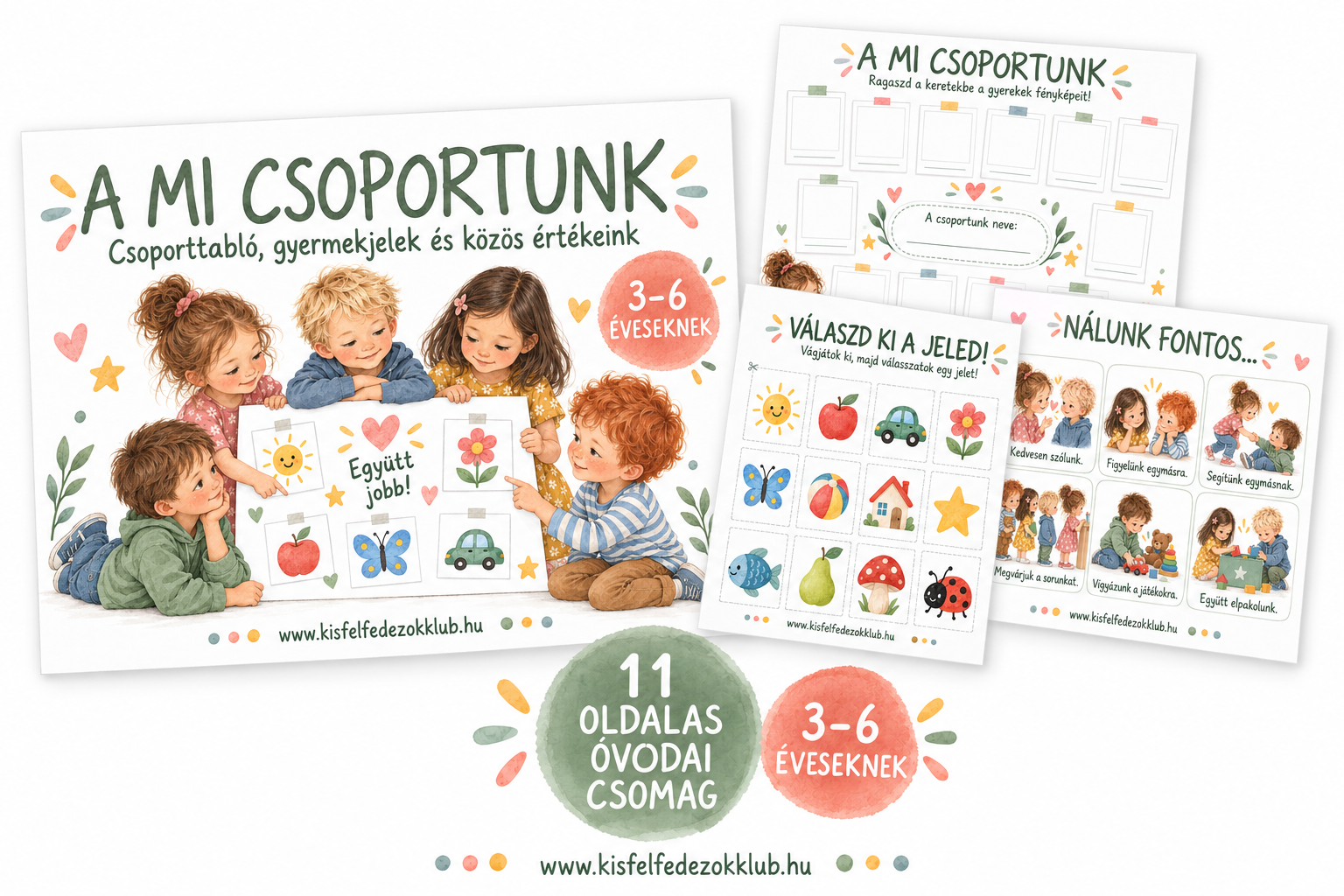 A mi csoportunk – a foglalkoztató képes előnézete