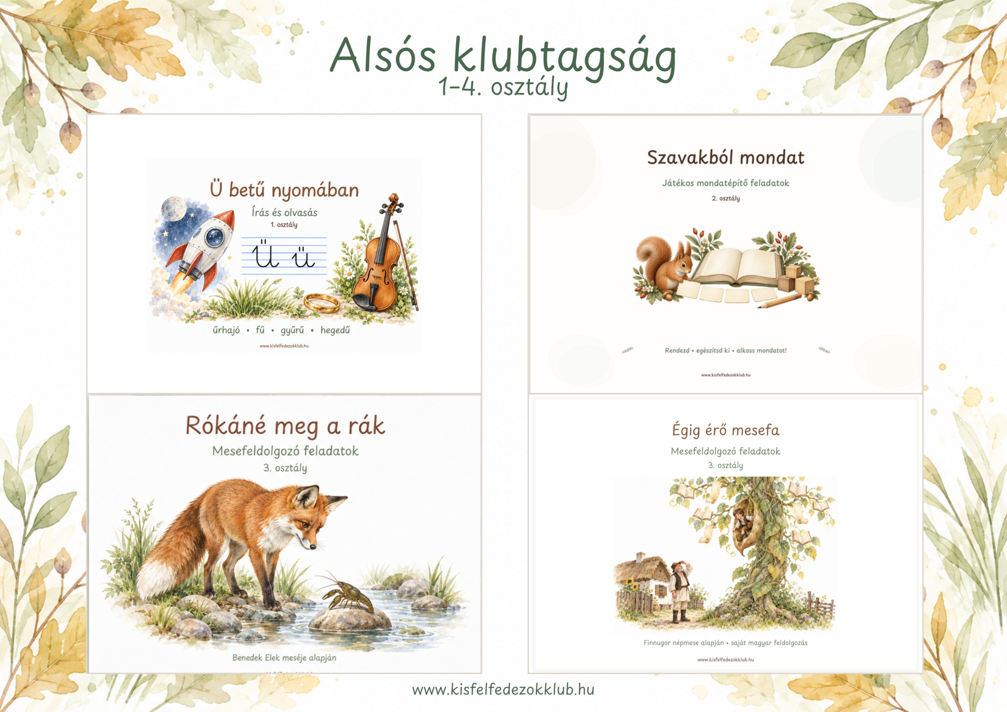 Alsós klubtagság – 1–4. osztály
