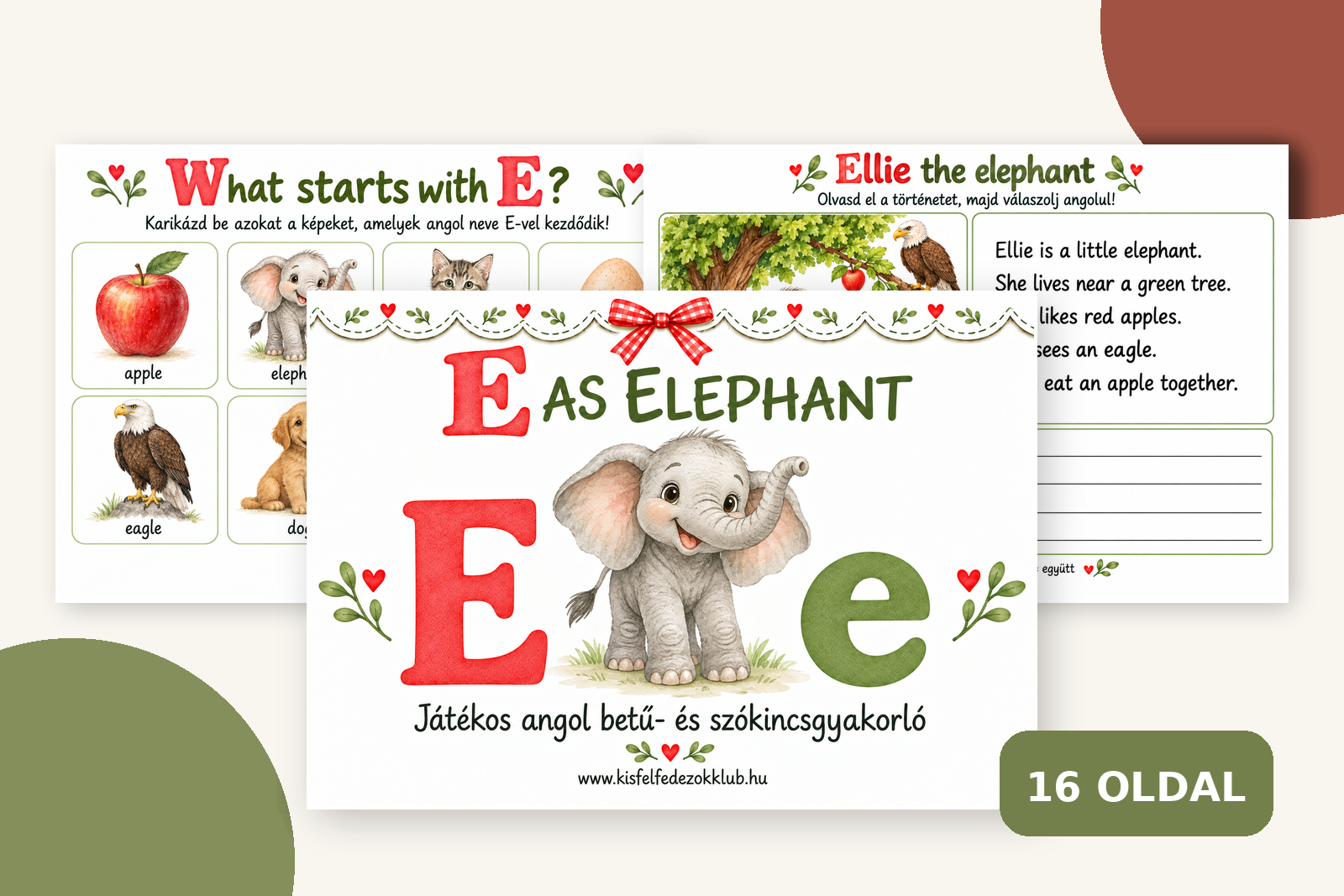 E – Elephant – a foglalkoztató bemutatóképe