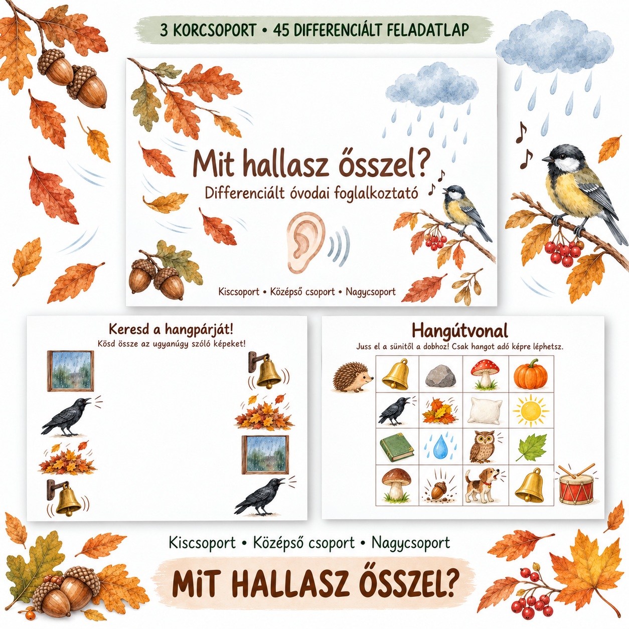 Mit hallasz ősszel? – a foglalkoztató bemutatóképe