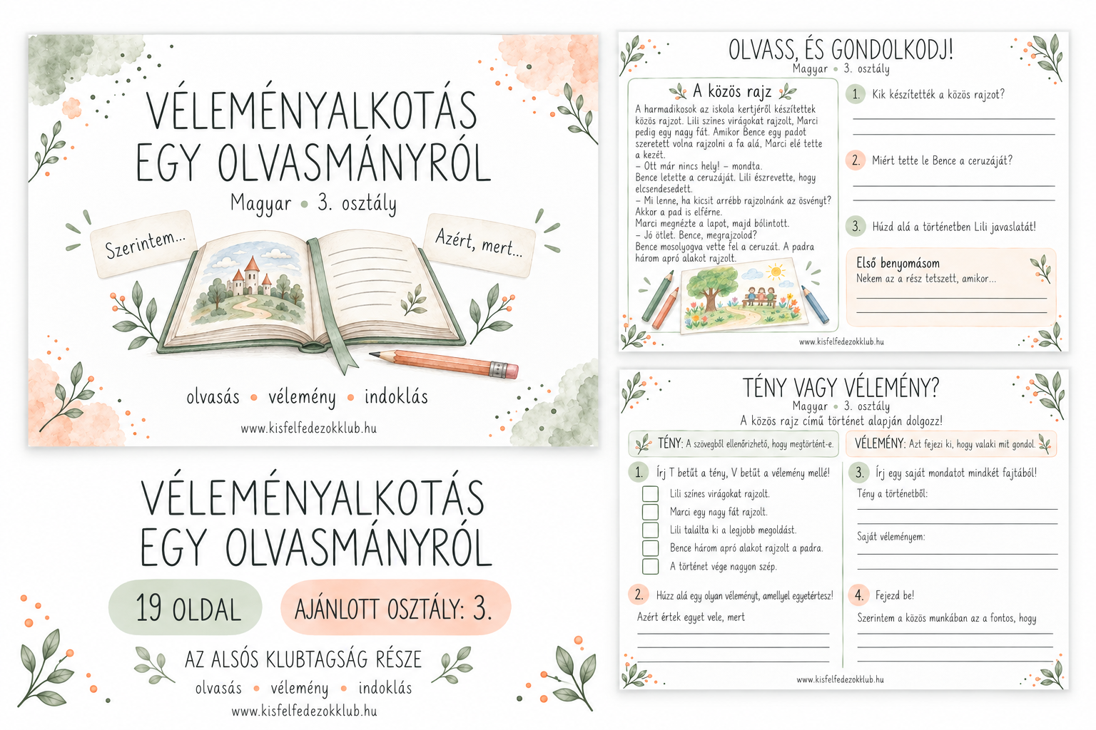 Véleményalkotás egy olvasmányról – a feladatcsomag előnézete